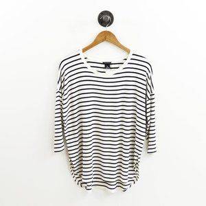 Club Monaco Striped 3/4 Dolman Sleeve Top #123-1166